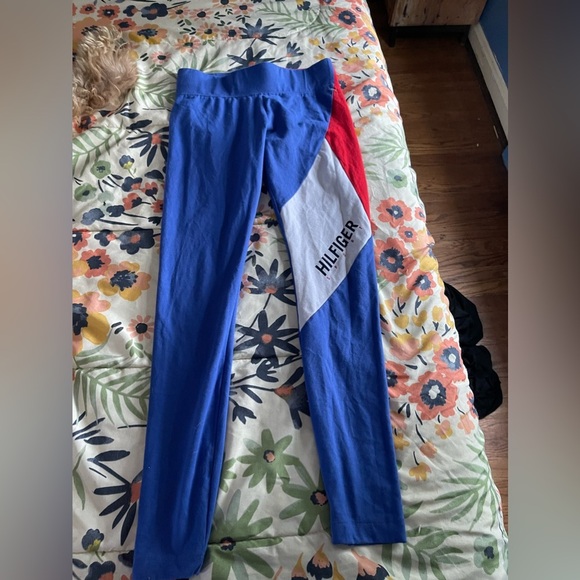 Tommy Hilfiger Workout Legging Red White and Blue Mid Calf Size XS - Picture 1 of 5